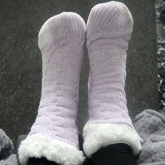 Pre Order Smelly Extra Thick Fluffy House Socks – Deep Worn Scent by Goddess Tootsie®