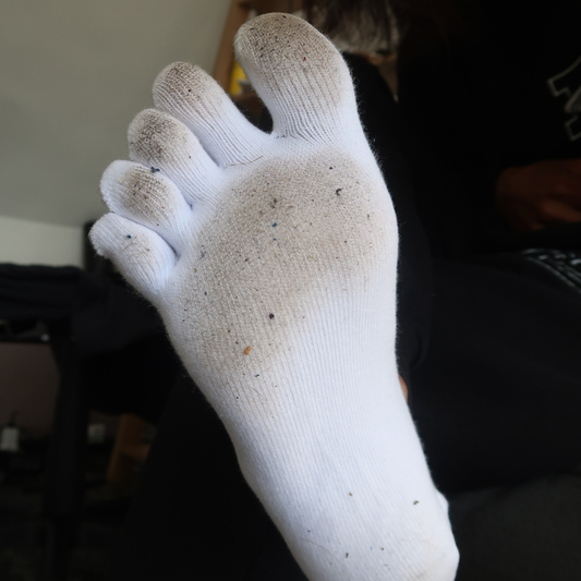 Pre Order Smelly Worn Five-Finger Socks – Toe-Separated Warm Foot Scent by Goddess Tootsie®