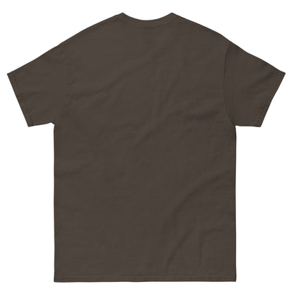Back of the dark chocolate KNEEL T-shirt