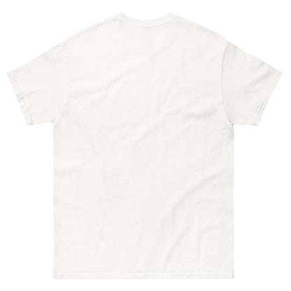 Plain back of the white I Love Feet T-shirt