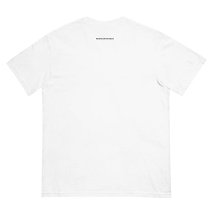 Back of the white Signature T-shirt with small neckline branding