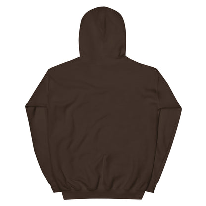 Back of the dark chocolate KNEEL hoodie
